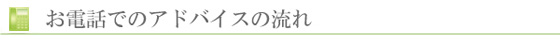 電話によるアドバイスの流れ