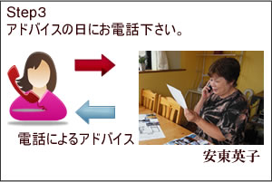 画像:アドバイスの日にお電話下さい